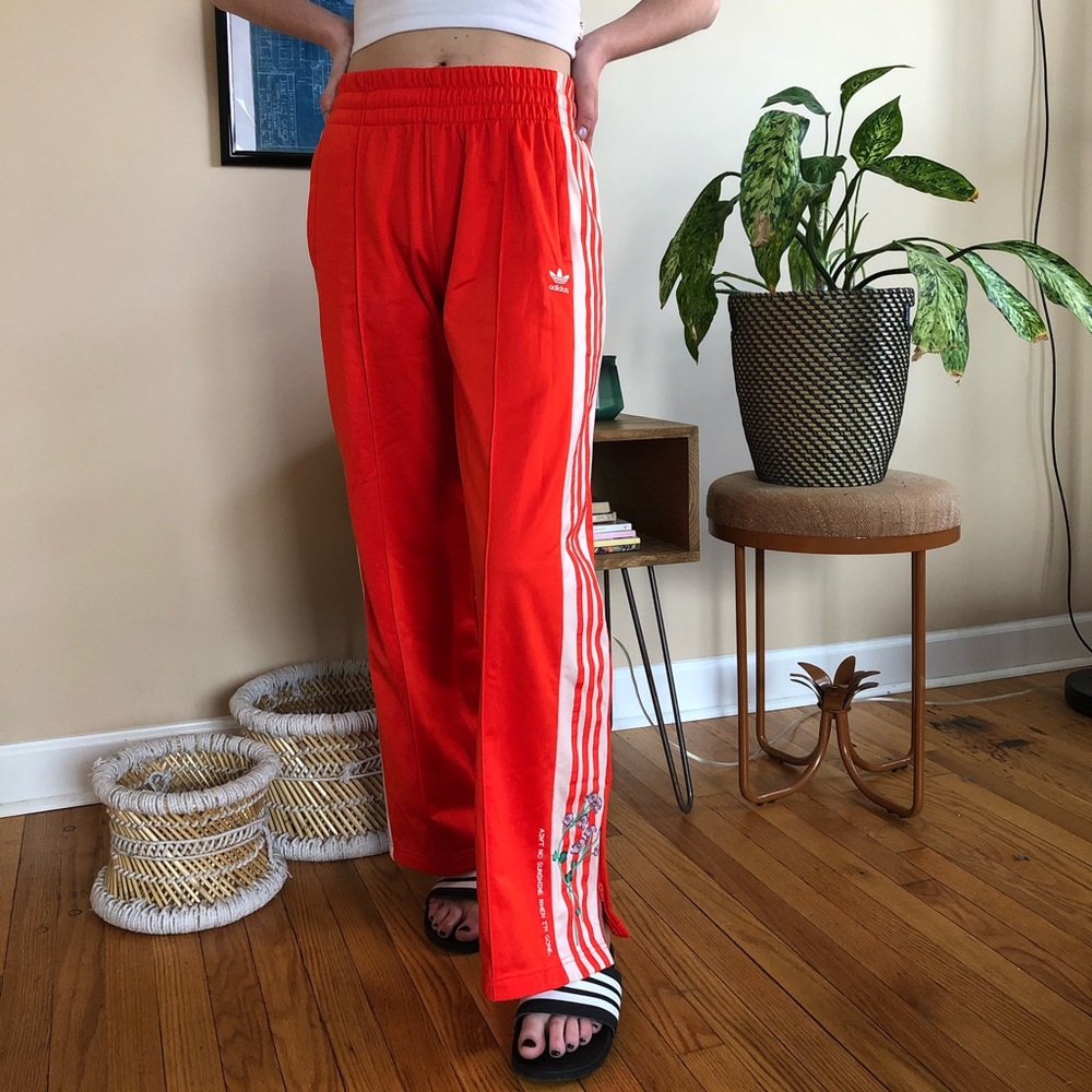 Adidas red and pink track pants, never worn!!